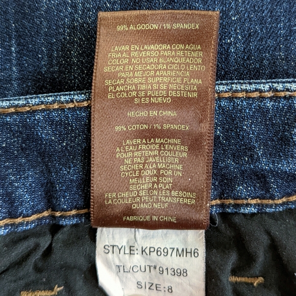 Kut From The Kloth Jeans Women's Sz 8 Blue Destroyed Farrah Baby Bootcut Pants - Picture 10 of 16